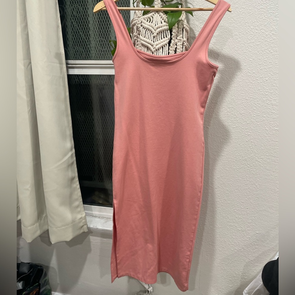 New light Pink Bodycon Midi Dress
